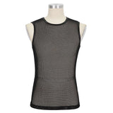 'Caution' Punk Mesh Tank Top (Black Hole Sun)