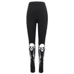 Pt136 Punk Skull Wing Printed Leggings