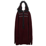 'Bloodsucking Darkness' Gothic Fur Cloak With Hood