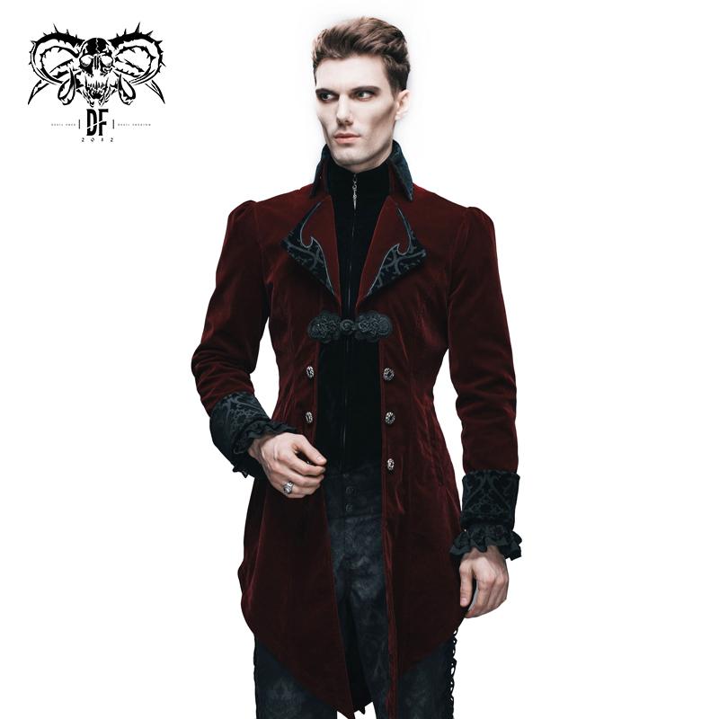 Western Fashion Gothic Embroidered Collar Men Tuxedo Black µ丱±¾