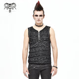 Tt163 Punk Sleeveless T Shirt With Chain
