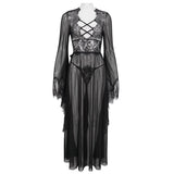 'Heidi' Gothic Flared Sleeve Lace Lingerie