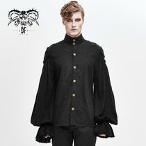 Retrofuturist' Steampunk Shirt with Puffed Sleeves — DevilFashion Gothic Clothing