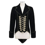 Devil Fashion Brand Golden Disc Flowers Hand Embroidered Gothic Men Jacket