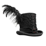 Gothic Gentleman Feather High Quality Spiked Woolen Top Hats