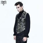 Movies And Tv Costume Gothic Pattern Palace Black And Silver Printed Jacquard Vest