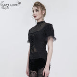‘Rosalie' Gothic Ruched Sleeves Top