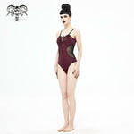 Sst015 Chest Hand Cranked Gothic One Piece Swimsuit