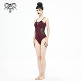 Sst015 Chest Hand Cranked Gothic One Piece Swimsuit