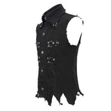 Wt061 Distressed Heavy Metal Men Vest