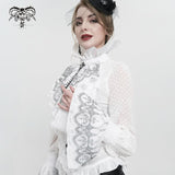 'Lotus Leaf' Embroidered  Gothic Sleeves