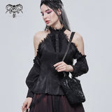 Mystic Misfit' Gothic Shoulder Bag With Chain (Black)