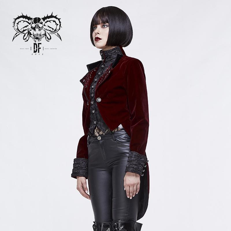 Punk Rave Fashion Steampunk Vest Gothic Leather Retro Elegant Palace Men  Jacket