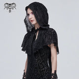 Lost Highway' Gothic Mesh Cape With Hood