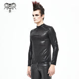 Tt173 Bright Black Cyber Punklong Sleeve T Shirt