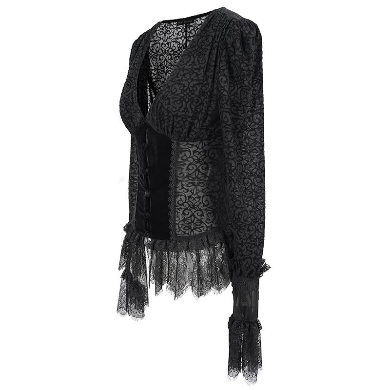 'Death Row Doorbell' Gothic Knitted Blouse