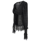 'Death Row Doorbell' Gothic Knitted Blouse
