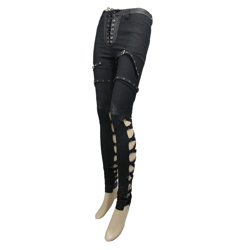 Daily Life Style Hollow Out Sexy Women Stretchy Bandage Leggings