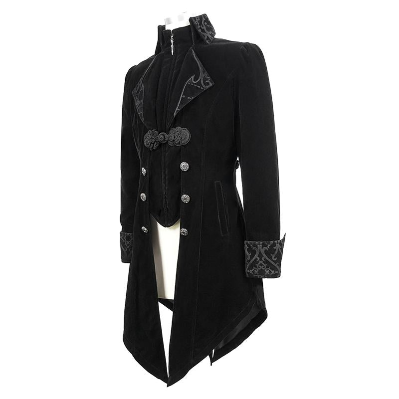 'Baphomet' Gothic Tuxedo With Black Embroidery – DevilFashion Official