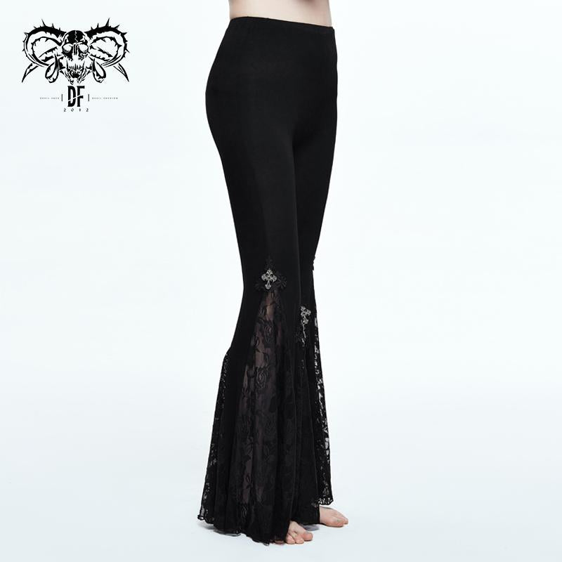 Lace Occult Bell Bottoms Pants 70s Goth Pagan | Arcane Trail