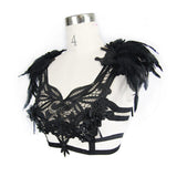 Feathers Detachable 3D Flowers Sexy Ladies Accessories With Fur