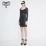 Skt119 Cyberpunk Print Dress