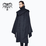 Devil Fashion Brand Gothic Pattern Men Coat With Shawl Collar