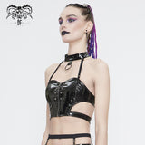 Tt154 Punk Patent Leather Sexy Tube Top