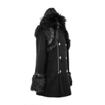 Winter Men Cape Collar Punk Long Coat With Fur
