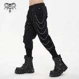 Men's Punk Metal Chain Cargo Pants With Detachable Legs – Punk Design