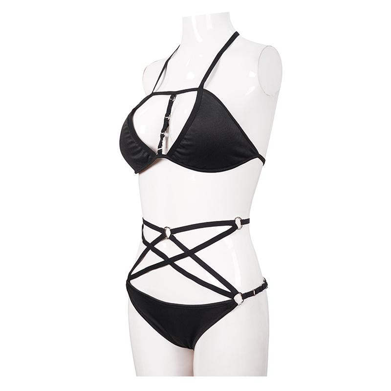 Straitjacket Supermodel' Gothic Pentagram Swimsuit – DevilFashion