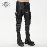 'Draven Dream' Punk Studded Leather Cargo Pants