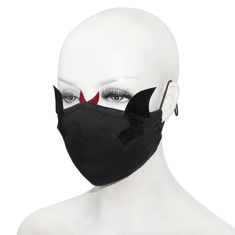 Punk Little Devil Women Cotton Masks With Wings